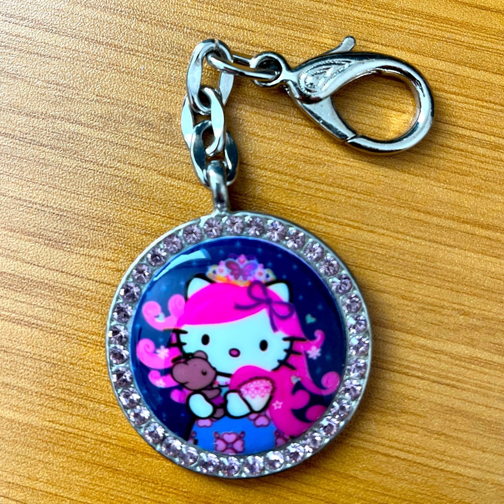 Late 2000s rare Tarina Tarantino Hello Kitty Collab Keychain Crystals